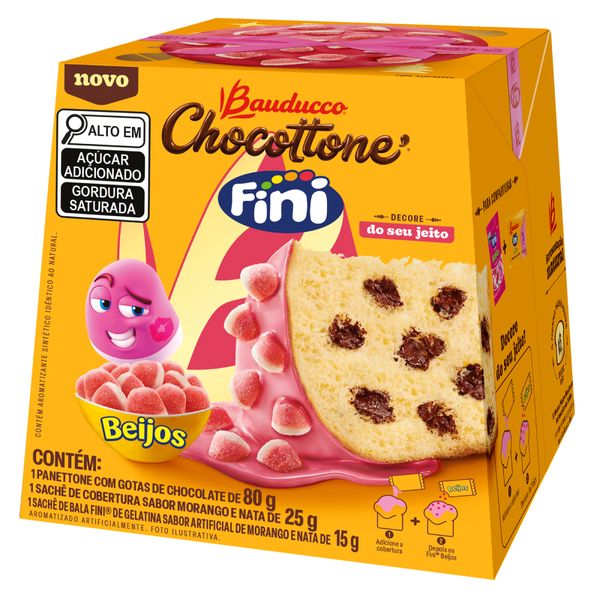Caixa Bauducco Mini Chocottone Fini Beijos 80g 1