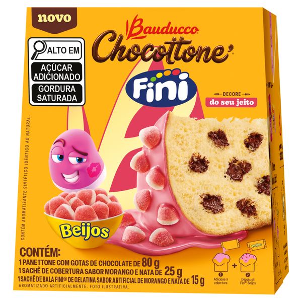 Caixa Bauducco Mini Chocottone Fini Beijos 80g 2