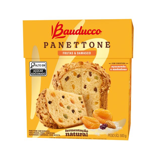Caixa Bauducco Panettone Frutas e Damasco 500g 2