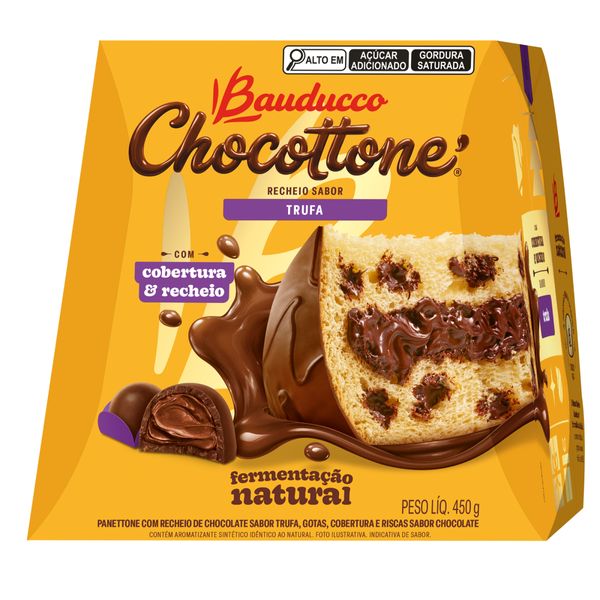 Caixa Bauducco Chocottone Sabor Trufa 450g 2