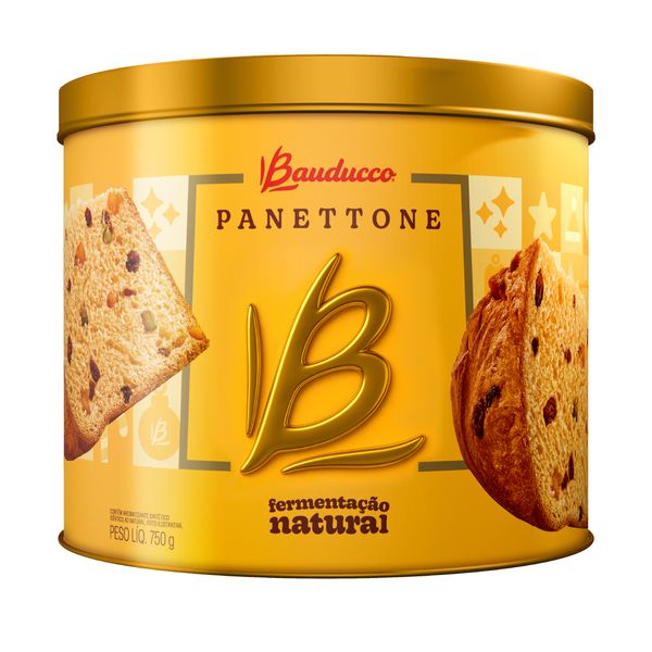 Caixa Bauducco Panettone Lata 750g  1