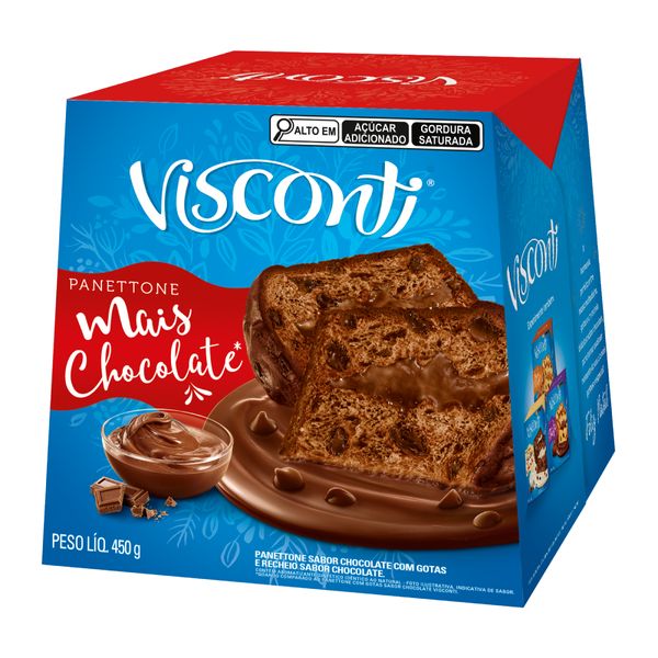 Caixa Visconti Panettone Mais Chocolate 450g  1