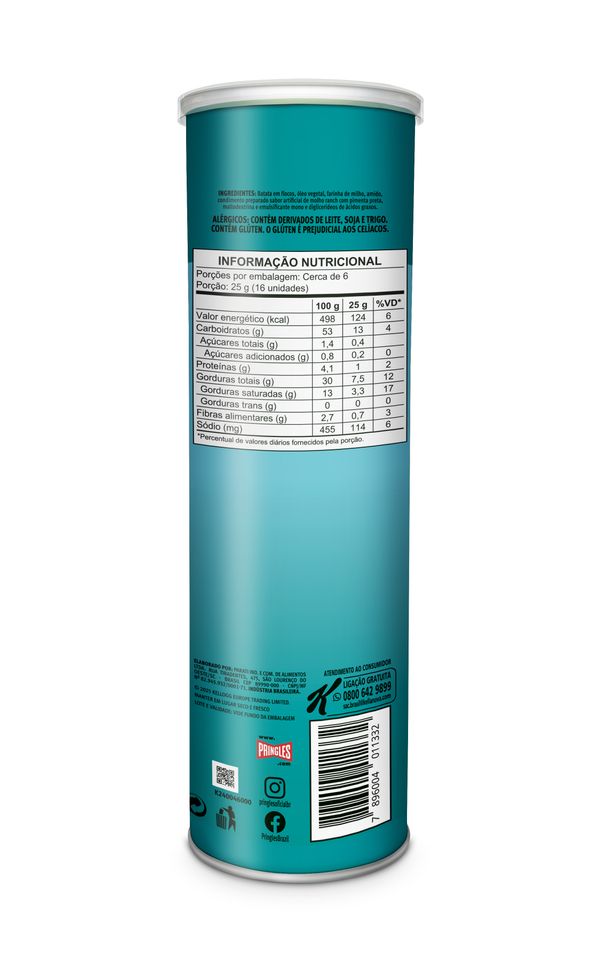 Caixa Pringles Ranch Fresh 141g  2
