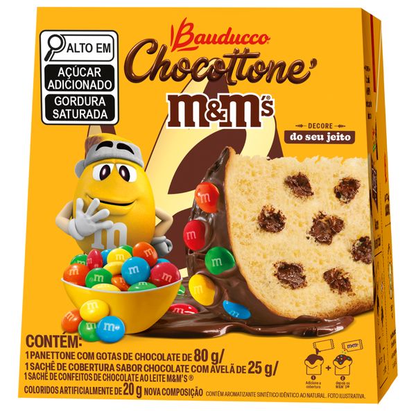Caixa Mini Chocottone M&M's Bauducco 80g 2