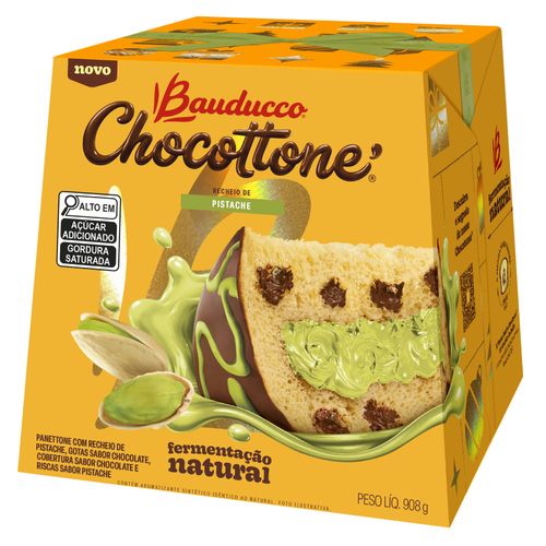 Caixa Bauducco Chocottone Recheio de Pistache 6 und 908g